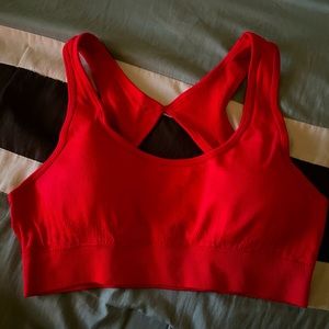 Red Sports Bra